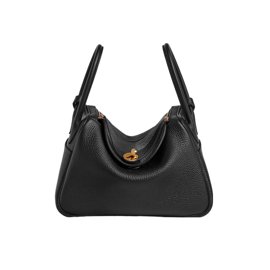 95新 Hermes/爱马仕 青奢荟/Lindy26黑金休闲单肩包/B刻/88572