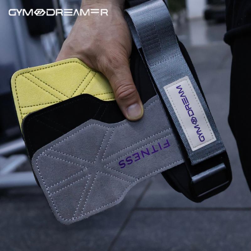 硬拉健身助力带护腕男女握力牛皮护掌引体向上辅助带器械训练手套