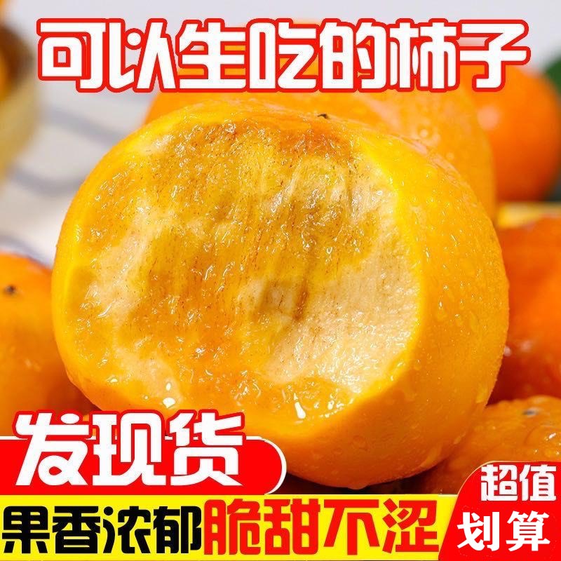 果中邢山西运城阳丰脆柿巧克力冰糖心正宗脆甜柿子自然成熟无核