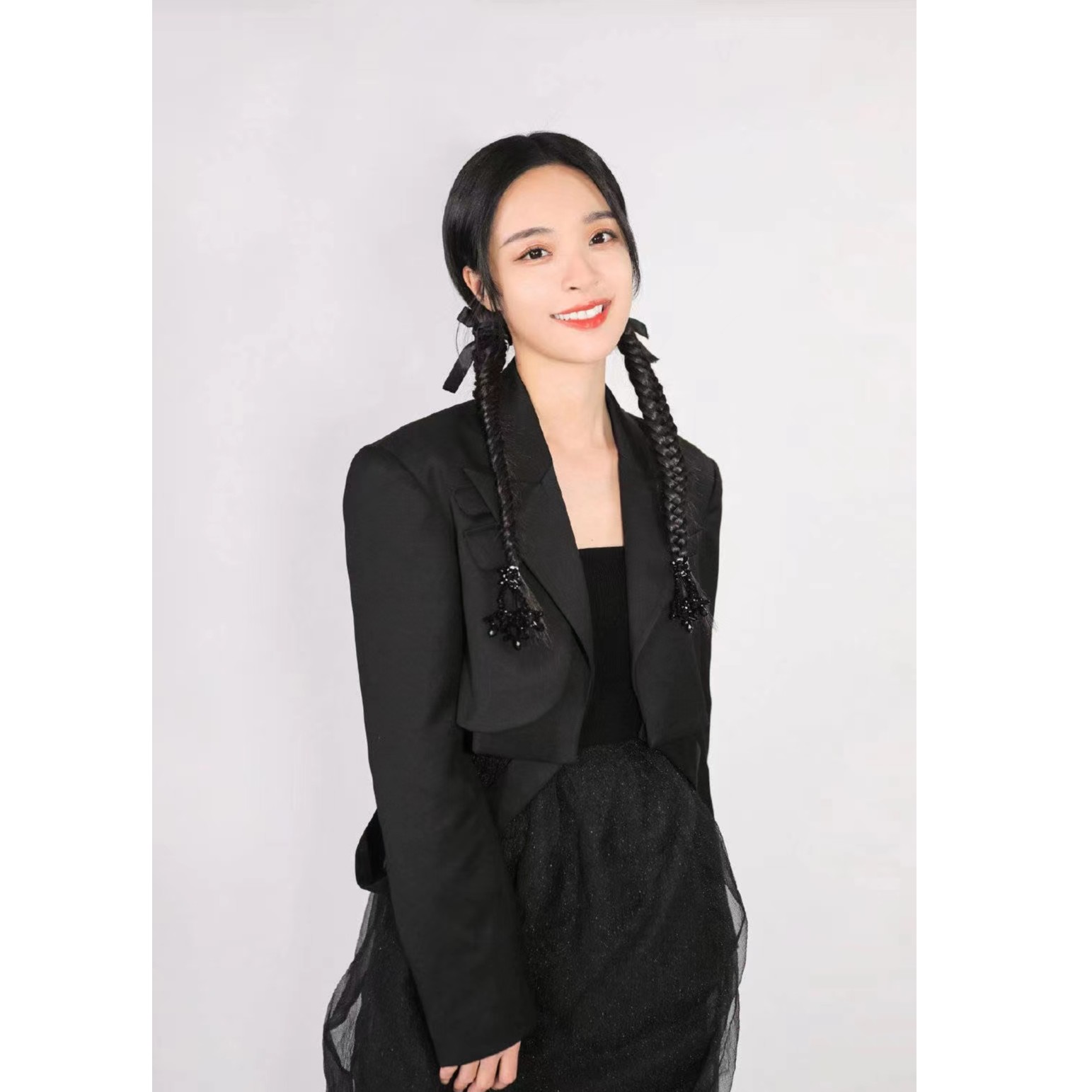 【艳紫】  女装轻奢设计师女装连衣裙气质短款时尚休闲黑色小众拼接