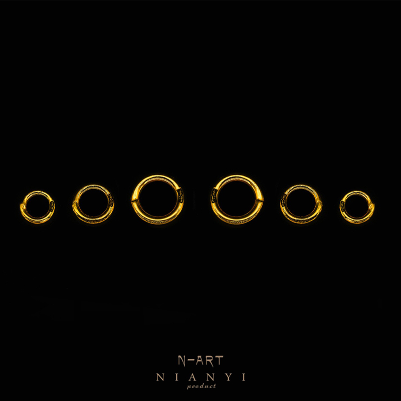 【N-ART】吉祥环 捻憶原创配饰 24K金开口环首饰吊坠连接环文玩柏香