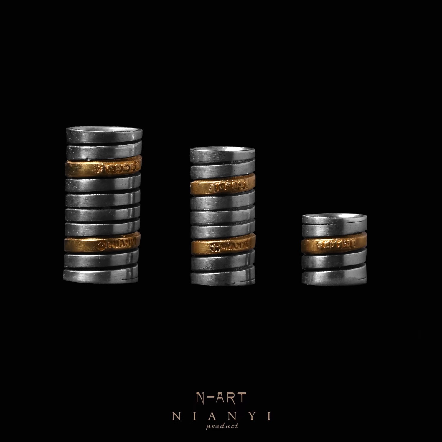 925银银制品 【N-ART】六字真言延长环 柏香菩提文玩佛珠配饰
