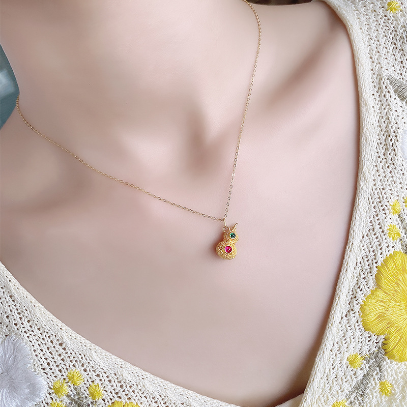 合金项链 时尚饰品首饰葫芦吊坠锁骨项链女好看葫芦轻奢百搭精致