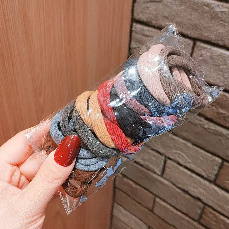 新款橡皮筋女扎头毛巾圈加粗高弹发绳简约气质时尚头绳批发摆摊