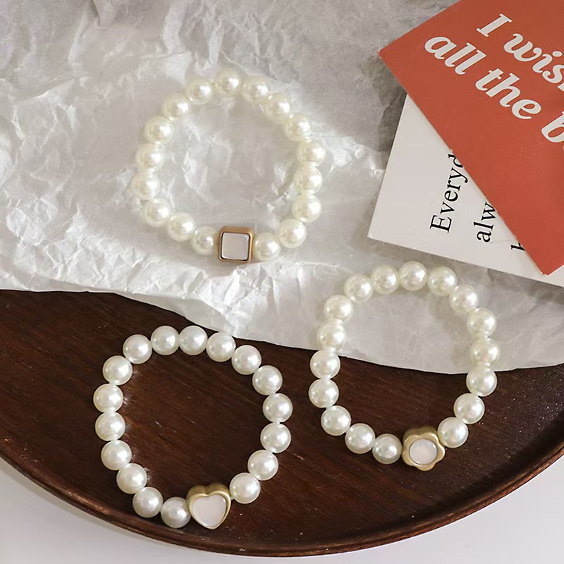 仿珍珠头绳新款高级感气质发绳手链手环俩用皮筋女扎发圈