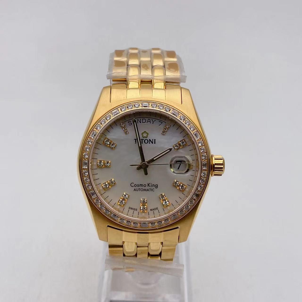 95新 Titoni/梅花 宇宙787自动机械男表经典镶钻