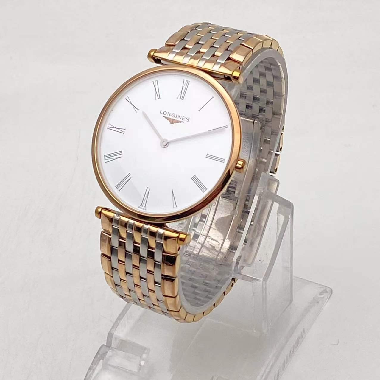 95新  戏说名表/浪琴嘉兰755男士石英表/表径36/