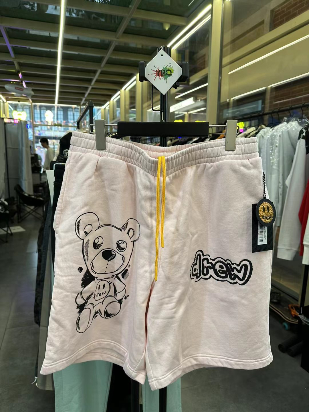 买手店Drew house笑脸纯棉短裤情侣款