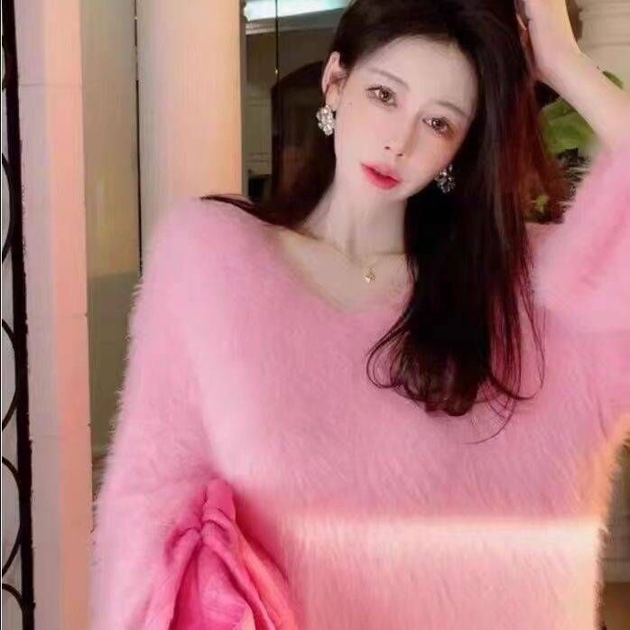 471-480主播推荐新款小香风毛衣套头慵懒风