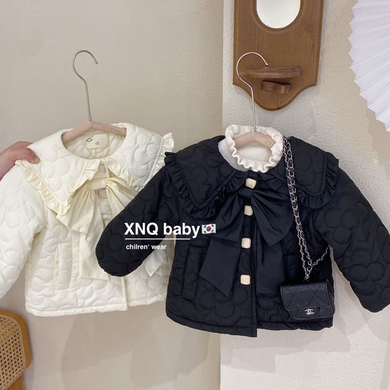 优选 女童棉衣秋冬加绒外套小童宝宝洋气小香风棉袄儿童装夹棉冬