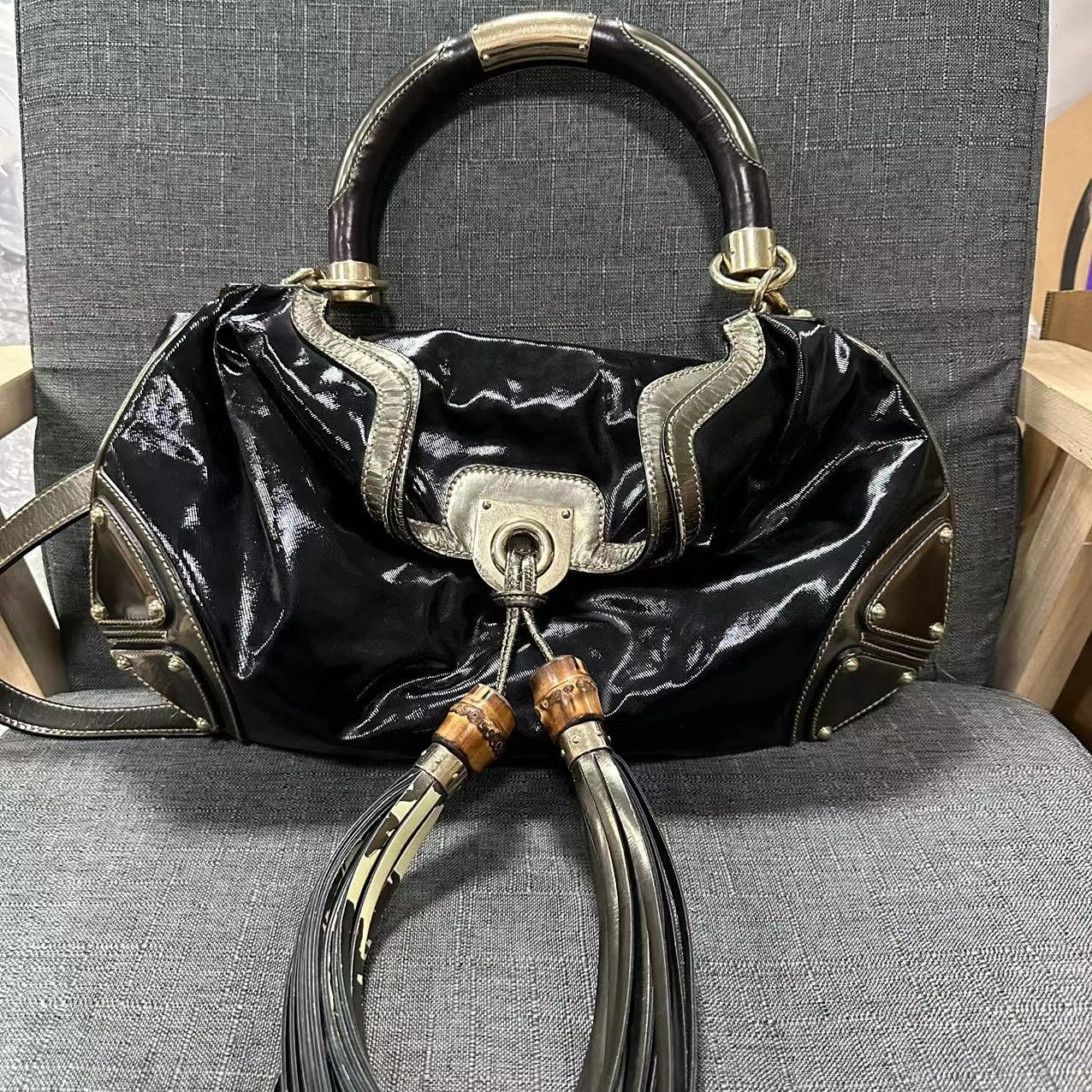 95新 GUCCI/古驰 乱乱子中古/女士/手提包/40808