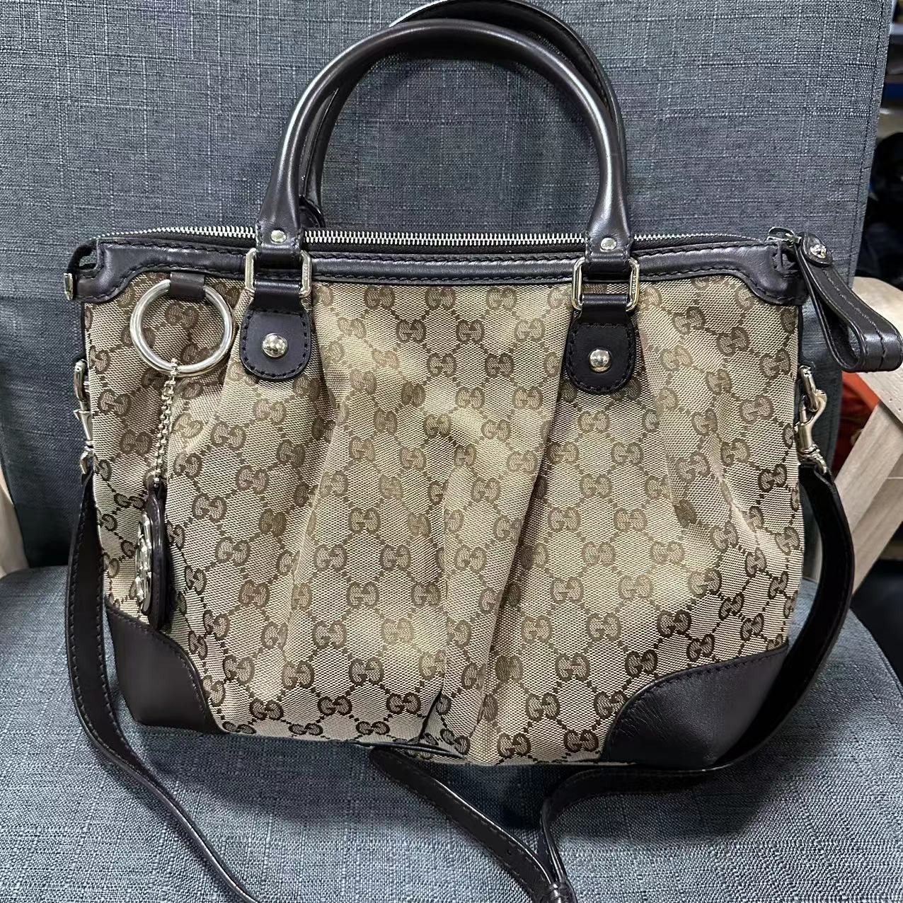 95新 GUCCI/古驰 乱乱子中古/女士/手提包/39613