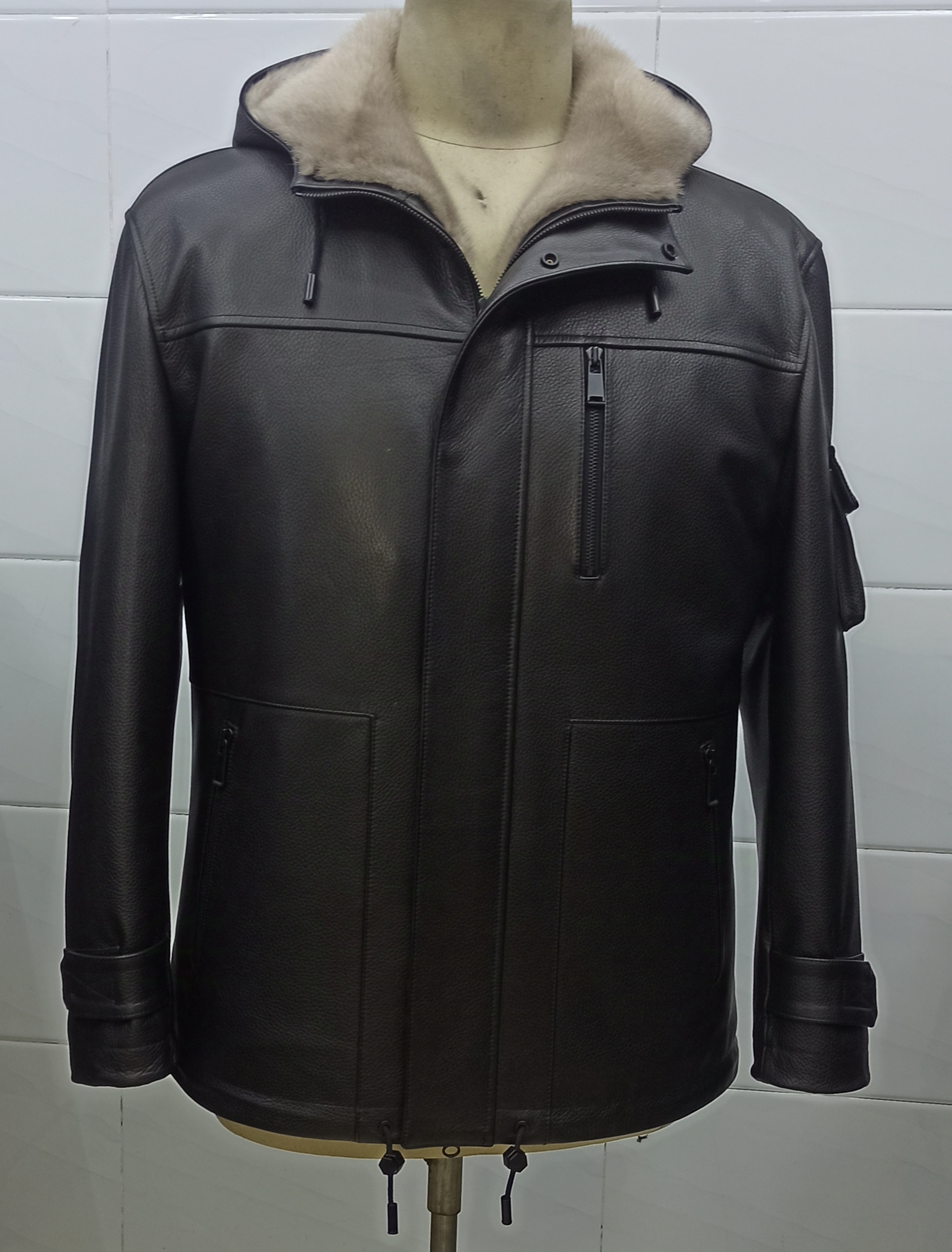 【吴师傅高端定制】男士休闲鹿皮外套 24110款