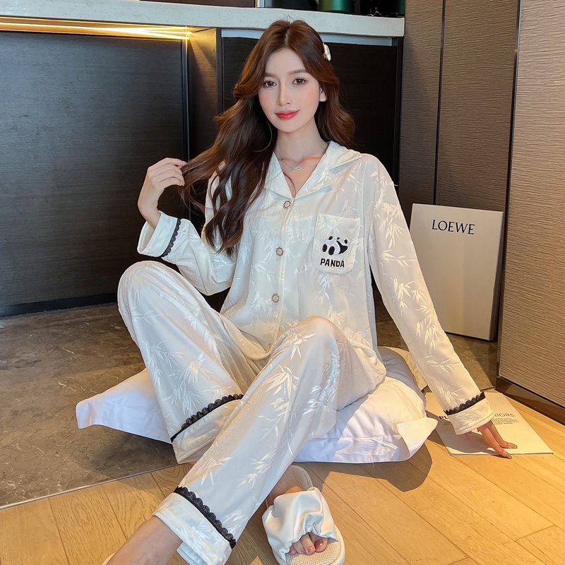 金丝绒睡衣女秋冬季高级感开衫春秋套装WLH家居服