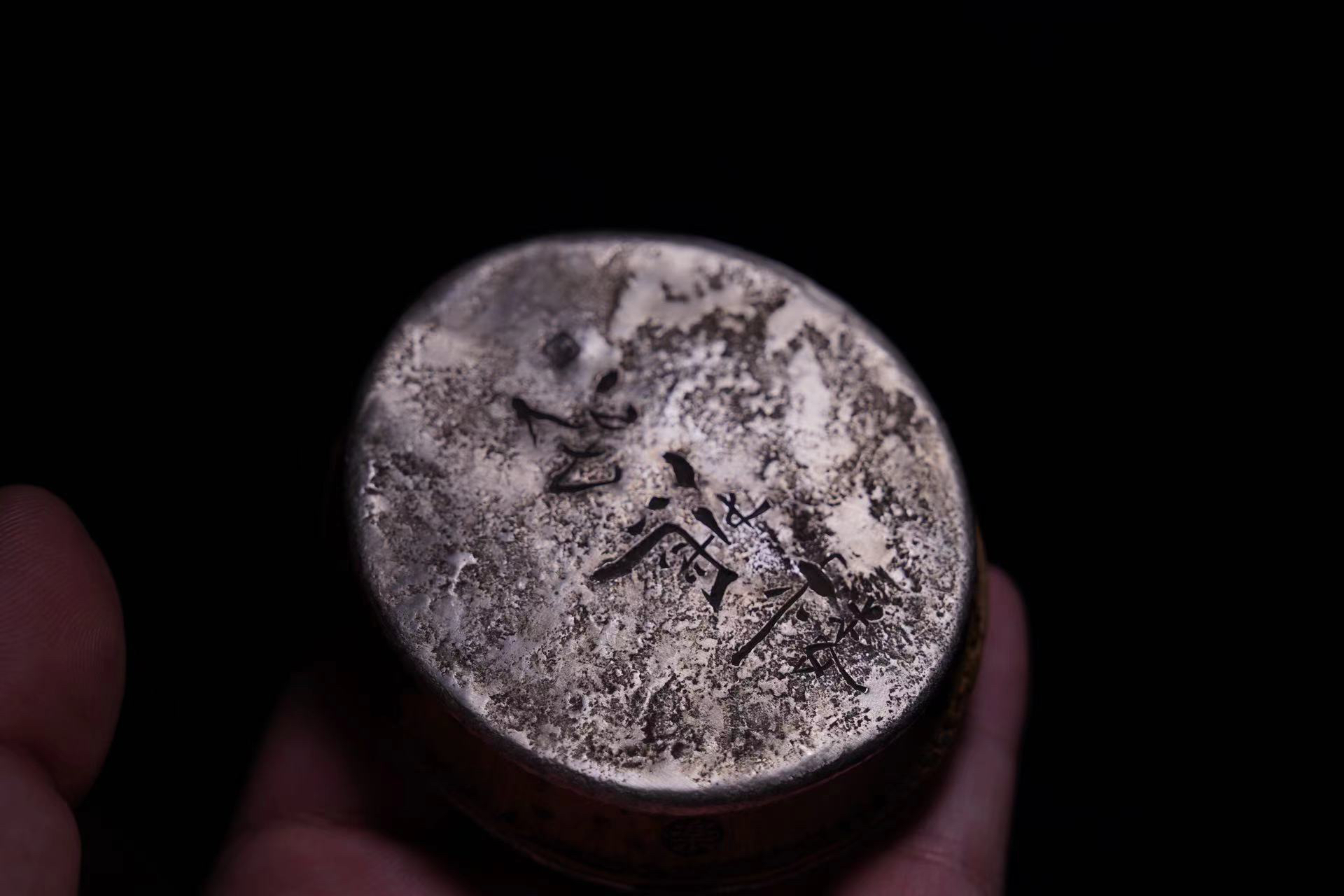 姑苏高稳杨绘稿竹节锡盖置纯手工