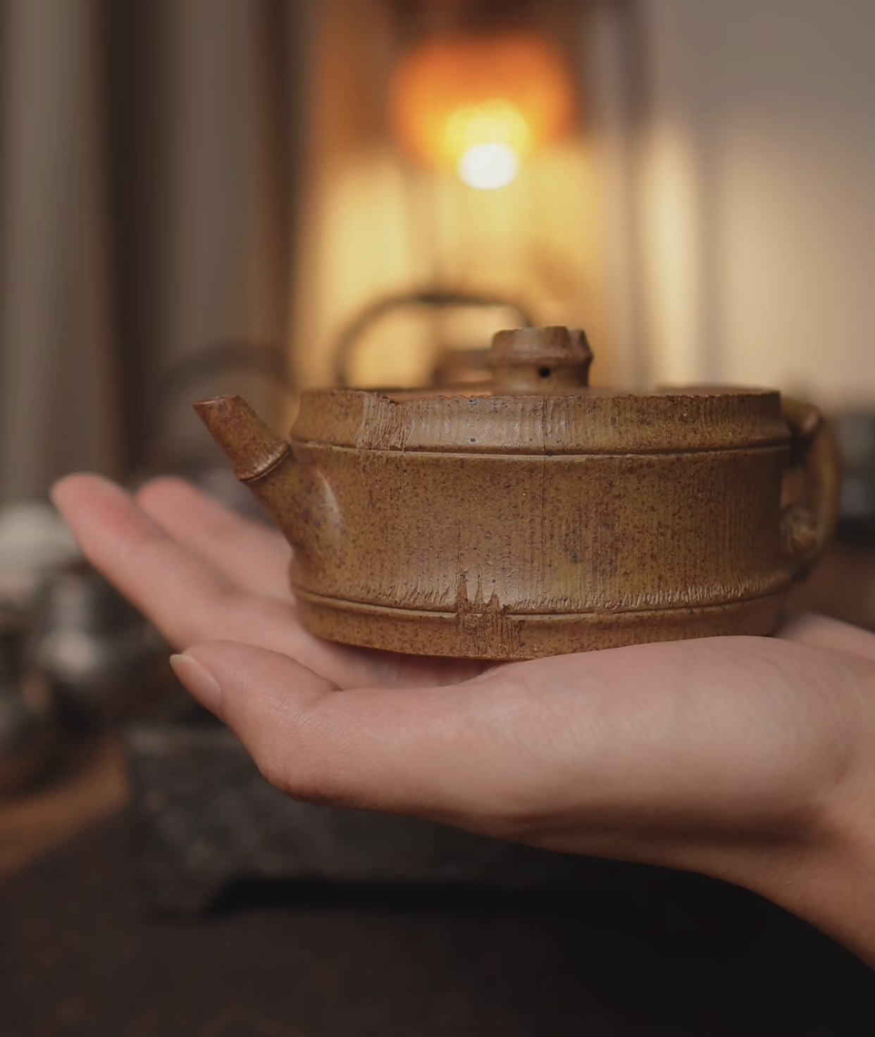 黄金竹160cc全手工手工茶壶纯手工四方壶天青泡茶壶茶具汉瓦壶