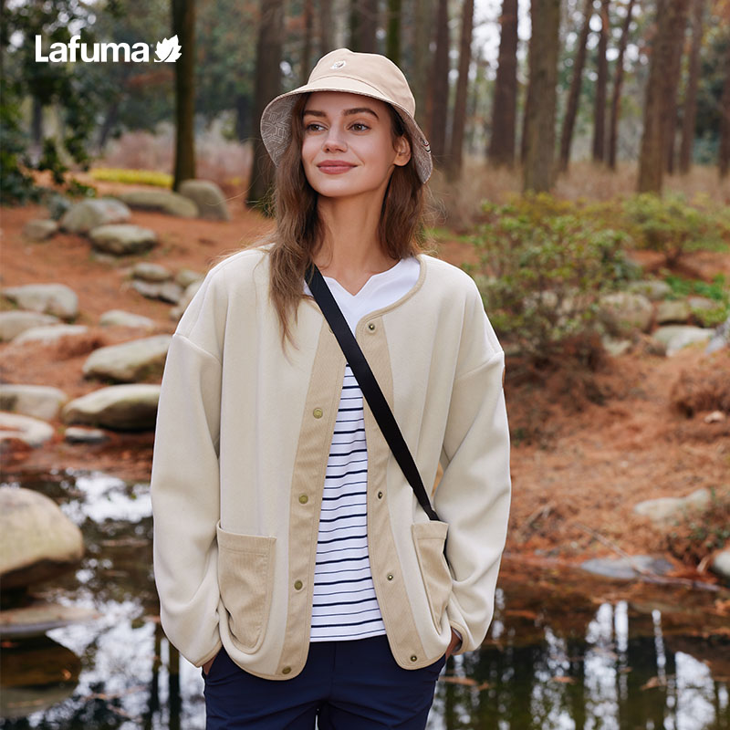 【奥利绒】LAFUMA乐飞叶户外秋冬圆领抓绒衣女开士衫外套LFJA4CR62