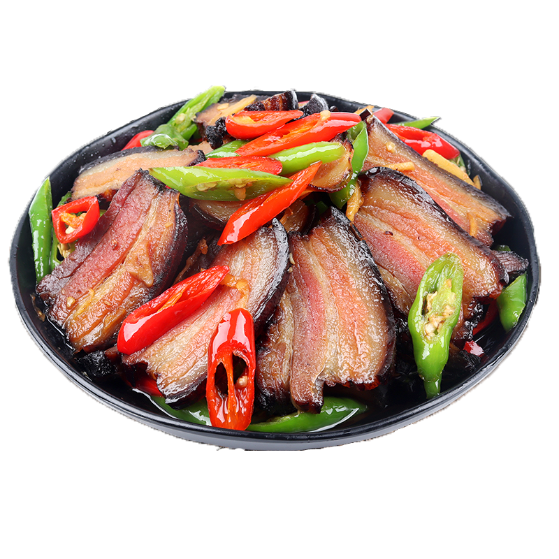 农家烟熏五花腊肉后退腊肉柴火风干腊肉