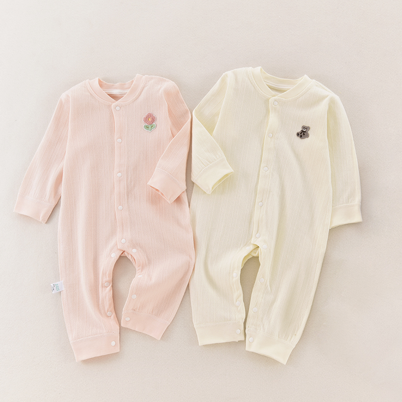春季宝宝衣服婴儿衣服春秋新生儿无骨连体衣a类100%纯棉长袖哈衣