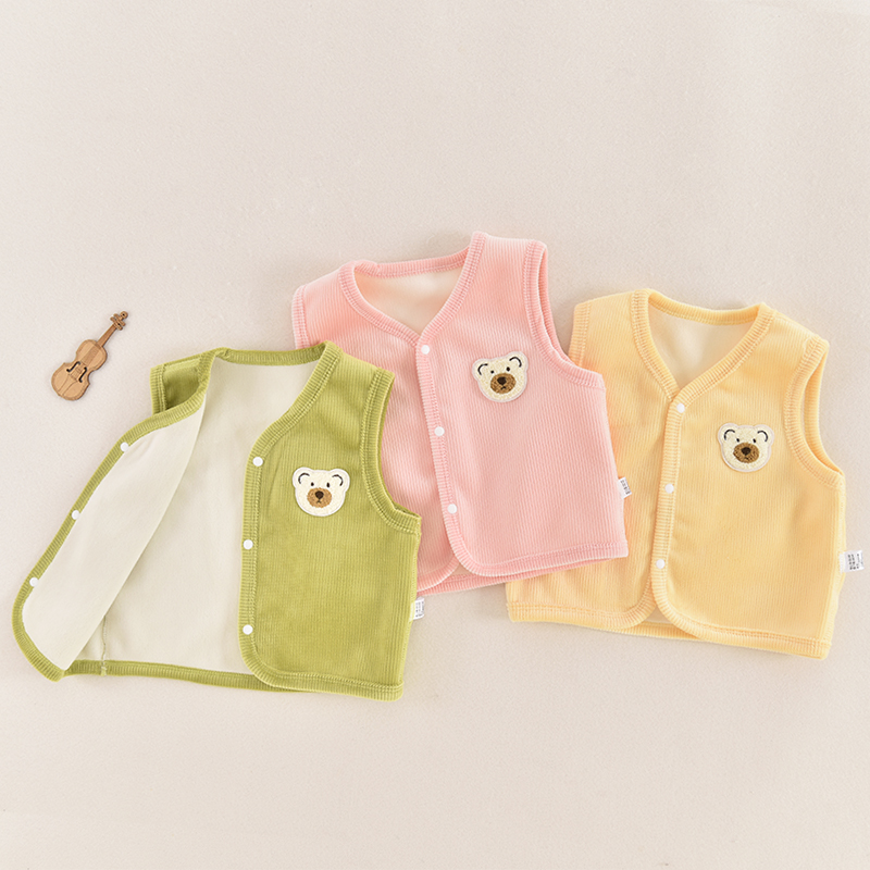 婴儿秋冬马甲外穿双面绒加厚坎肩新生儿保暖小马夹宝宝背心小外套