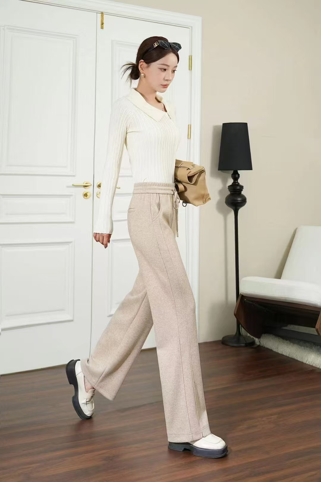 时尚羊绒修身羊绒裤