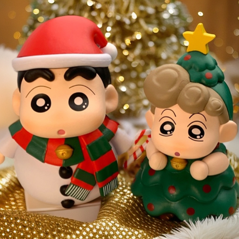 实心磨砂圣诞小新 小葵 圣诞礼物 可爱小新 居家摆件