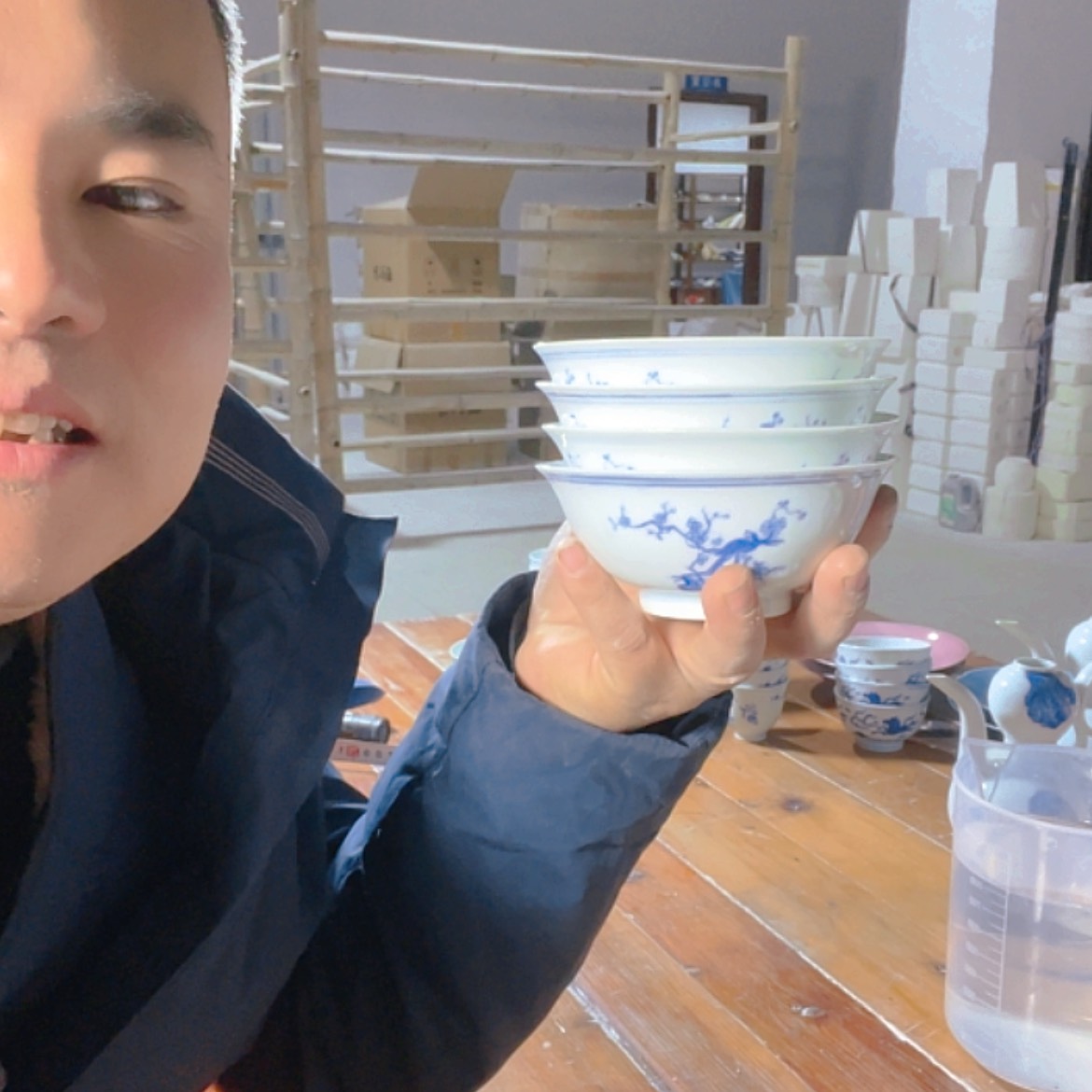 【闪购商品】全手工花口碗