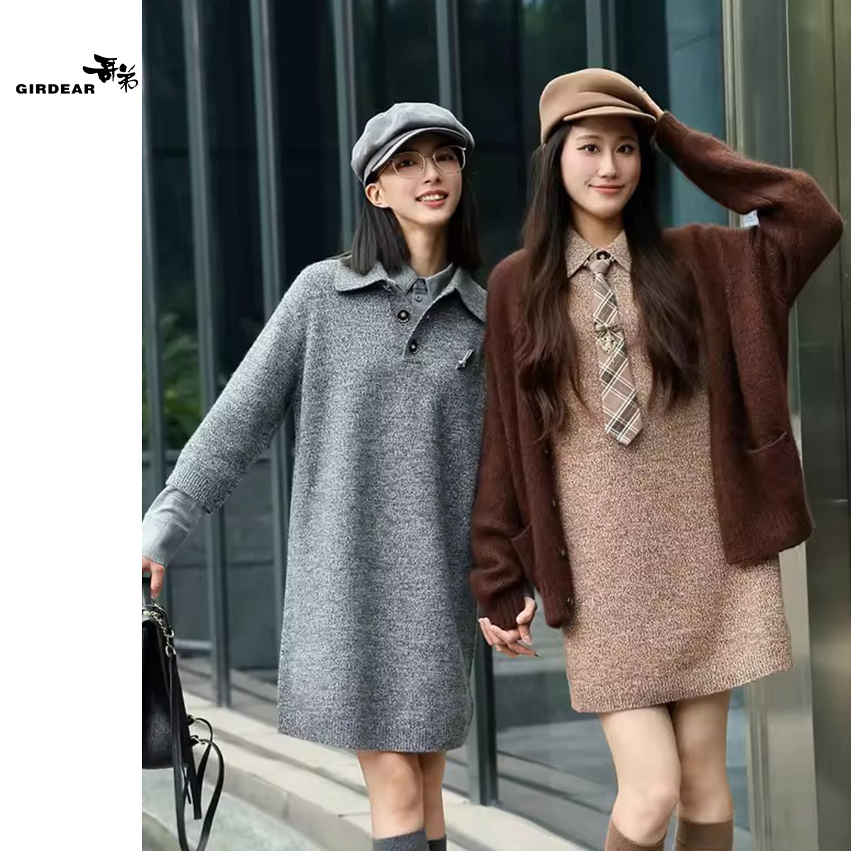 GIRDEAR/哥弟绵羊毛针织连衣裙 秋冬高级感爆款裙子洋装1599030