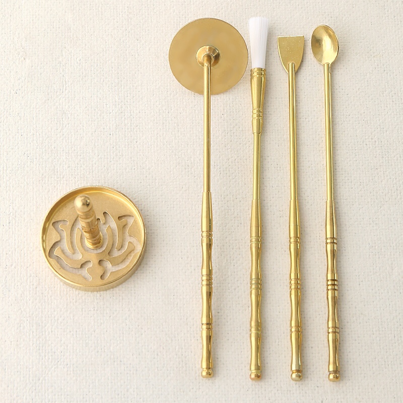 中式香道熏香香篆佛具用品工具器具香篆套装篆模7件套家用纯铜