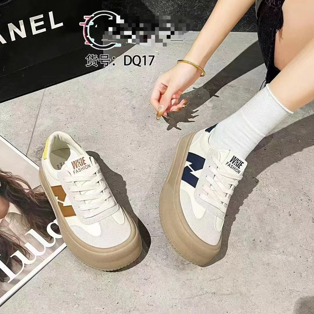 N字鞋厚底板鞋真皮耐脏网红女鞋ins低帮休闲鞋爆款