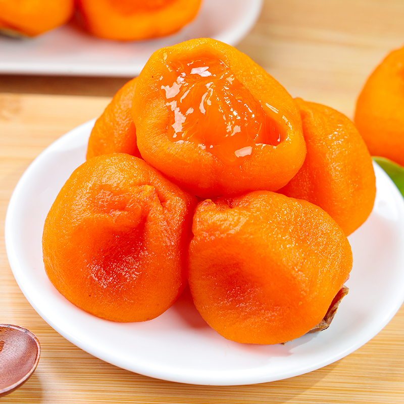 【顺丰快递】陕西富平冰柿流心爆浆蜜柿子冰淇淋柿子450g/900g包邮