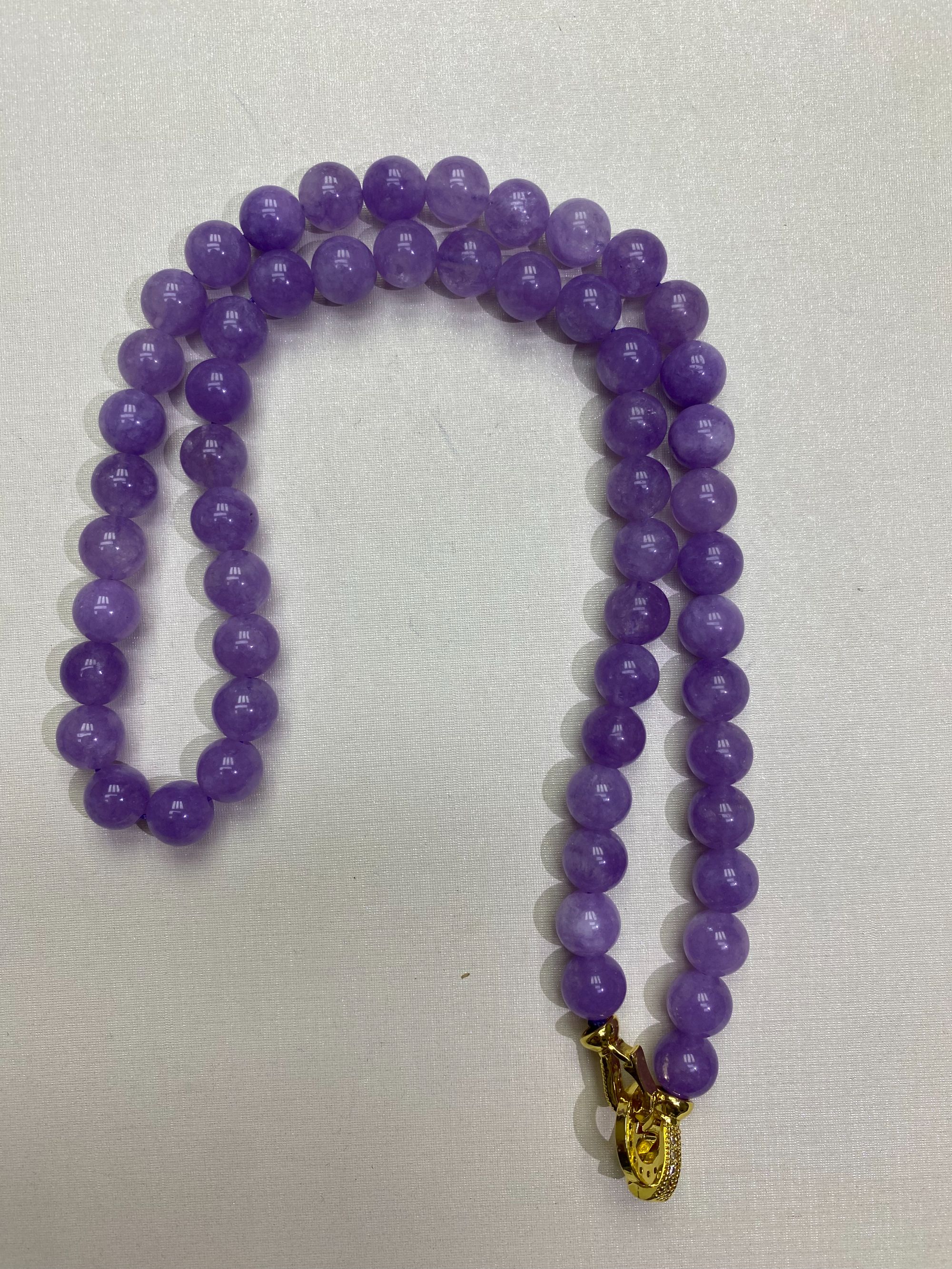 翡翠紫翡8mm项链（多样发其一）A154