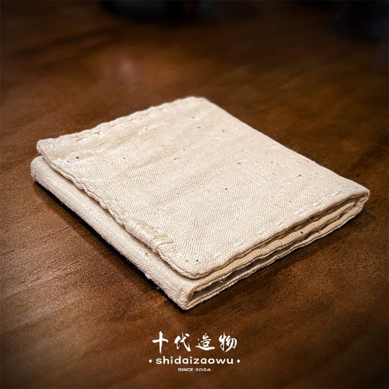 十代造物 手工茶巾纯棉复古日式高档防烫三折方巾茶具禅意茶桌布