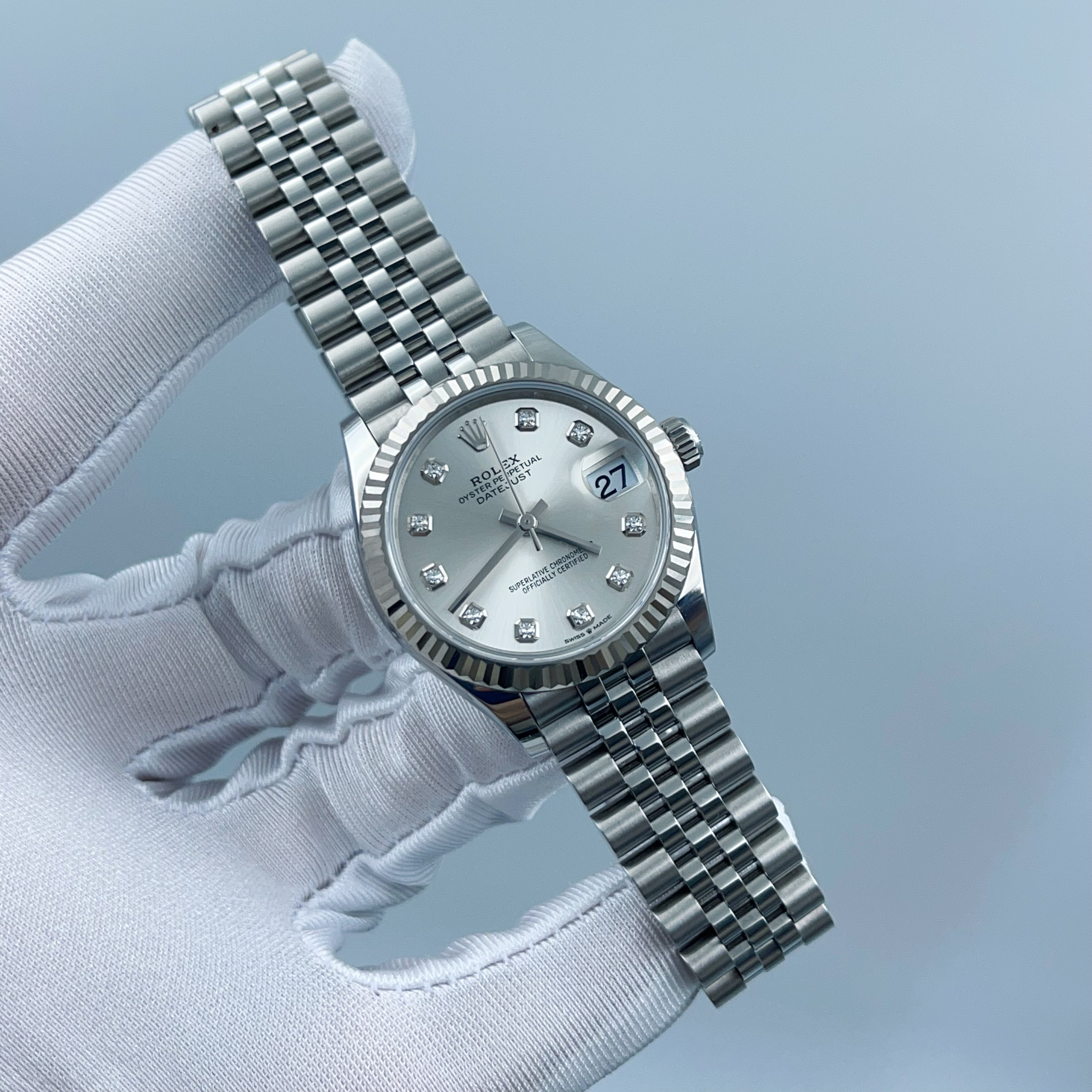 95新 Rolex/劳力士 278274-0030 银盘钻刻 新款女士31毫米 完美