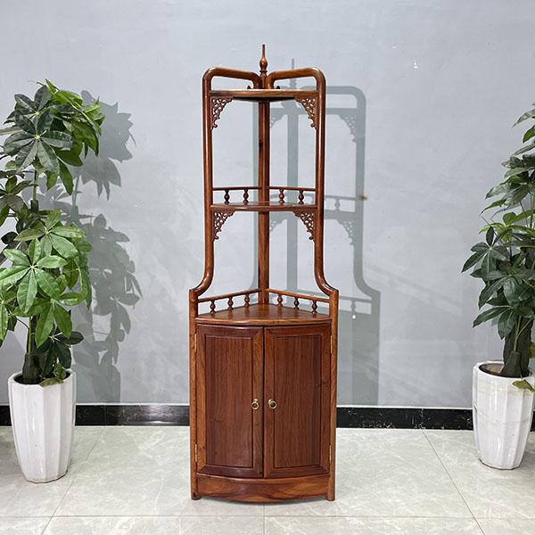 柜子新中式客厅家用三角柜转角柜三角形扇形大果紫檀