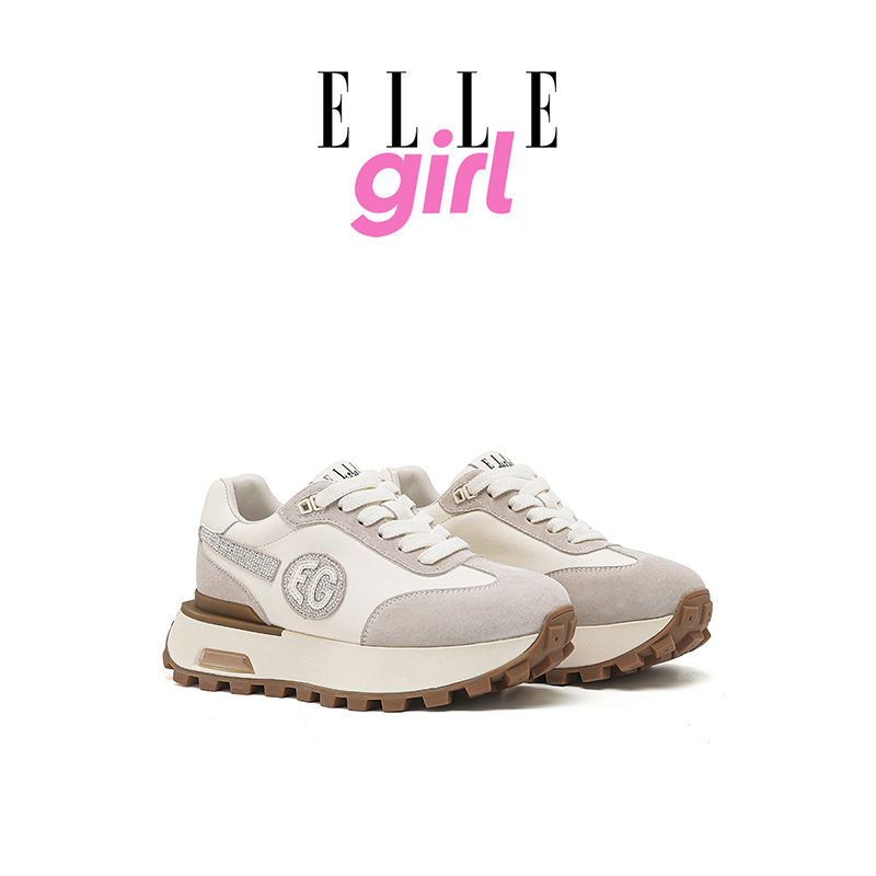 ellegirl阿甘鞋女2025春季新款时尚潮达休闲鞋超火轻便运动女鞋