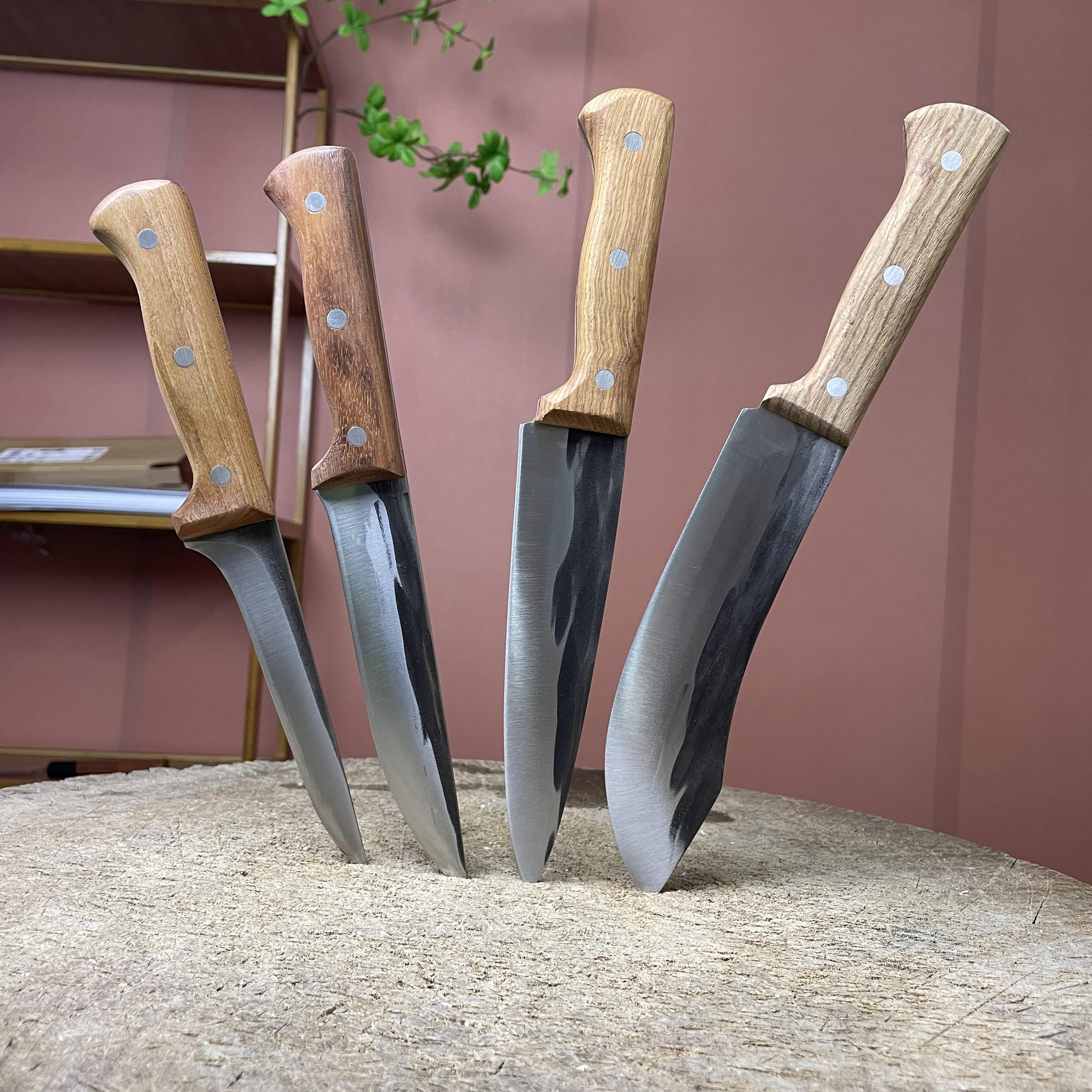 愚人工坊手工剔骨刀肉铺专用多功能割肉刀分割刀剔肉削皮牛排块刀