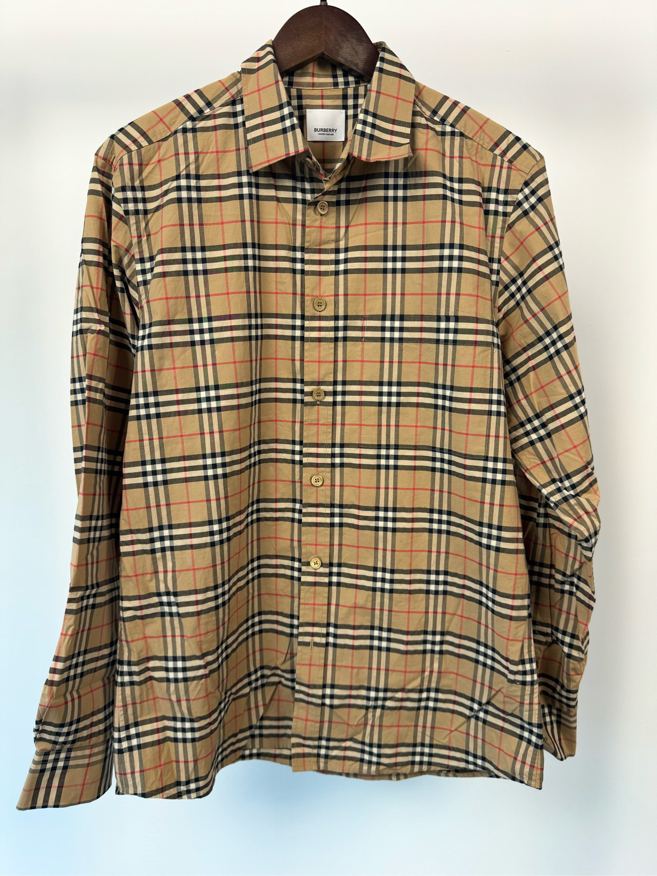 99新/burberry经典格纹衬衫/m/202410257
