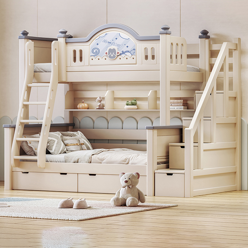 上下床双层床全实木上下铺高低床小户型子母床男孩女孩儿童双层床