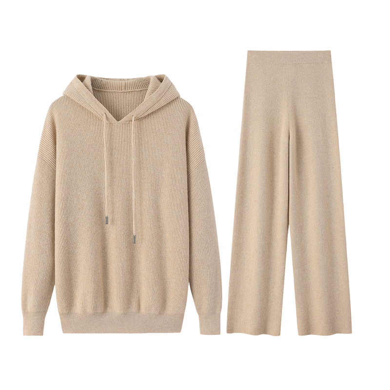 内蒙古特产纯羊绒衫女加厚帽衫宽松百搭毛衣长袖羊绒毛衣