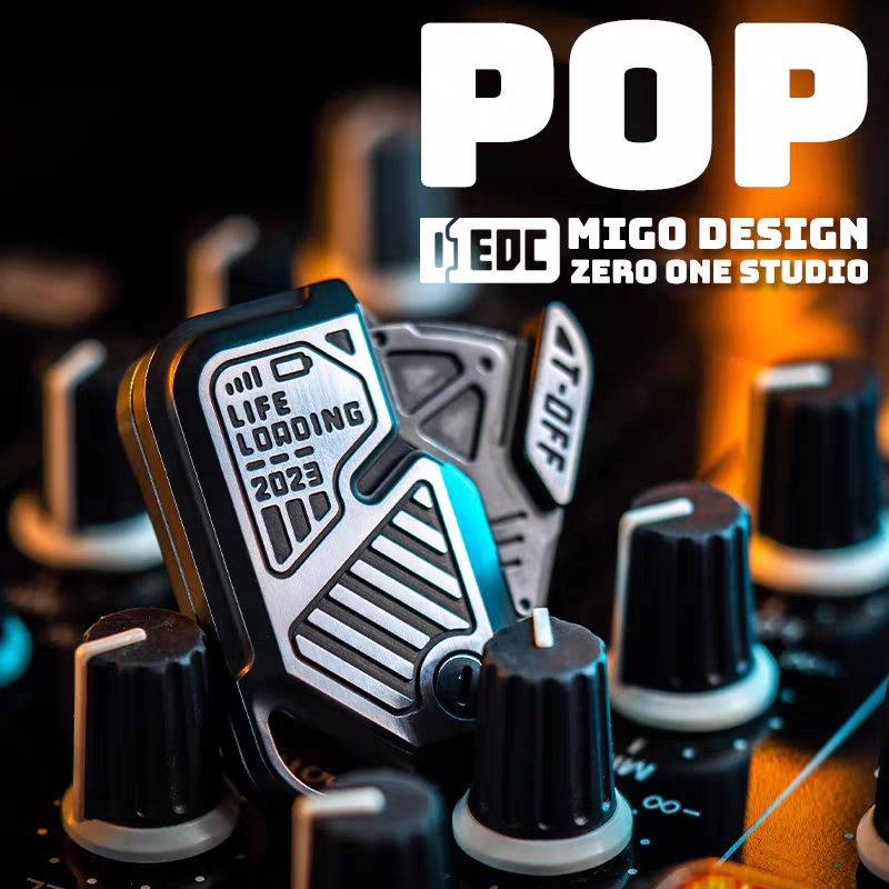 JEDC 01EDC工作室2023款POP甩牌推牌解压花样设计指尖陀螺玩具
