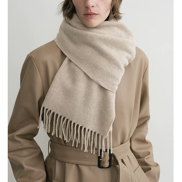 明星同款复古百搭羊绒围巾流苏披肩颜色随机发