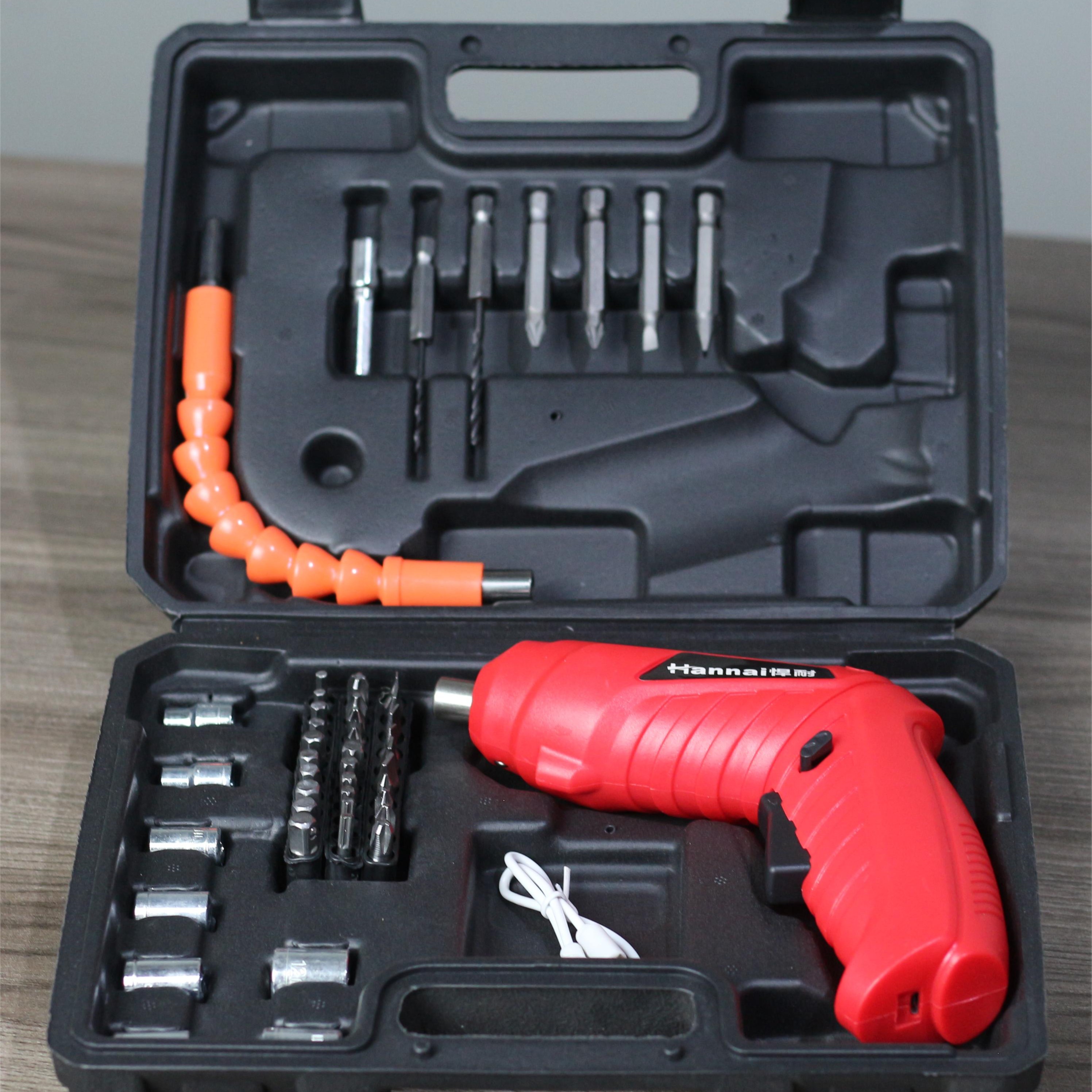 48件套日常必备电动螺丝刀充电式小型手电钻