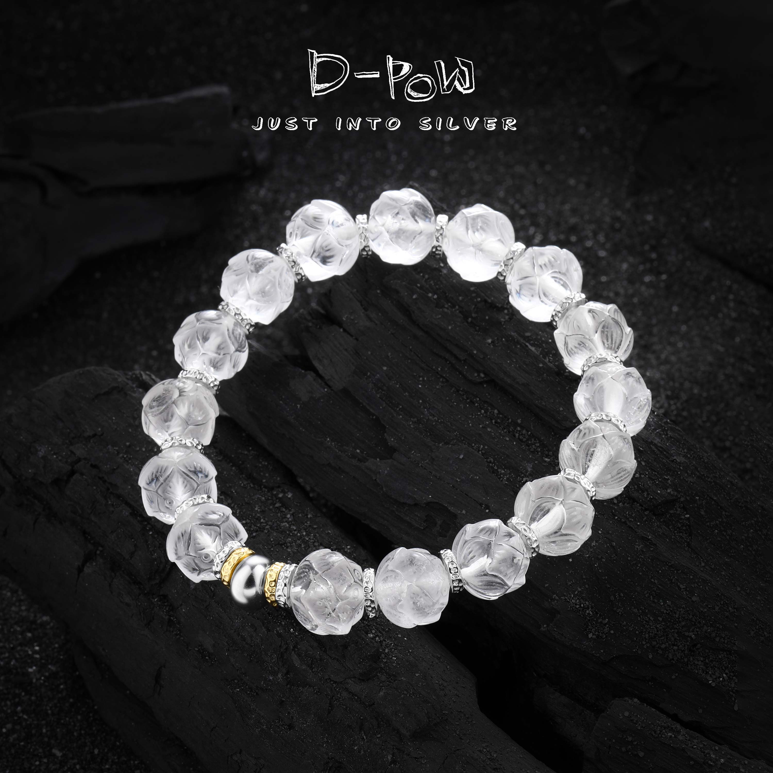 灯小炮 925银仿水晶手链 晶魄雪莲手串（7994）气质轻奢时尚个性