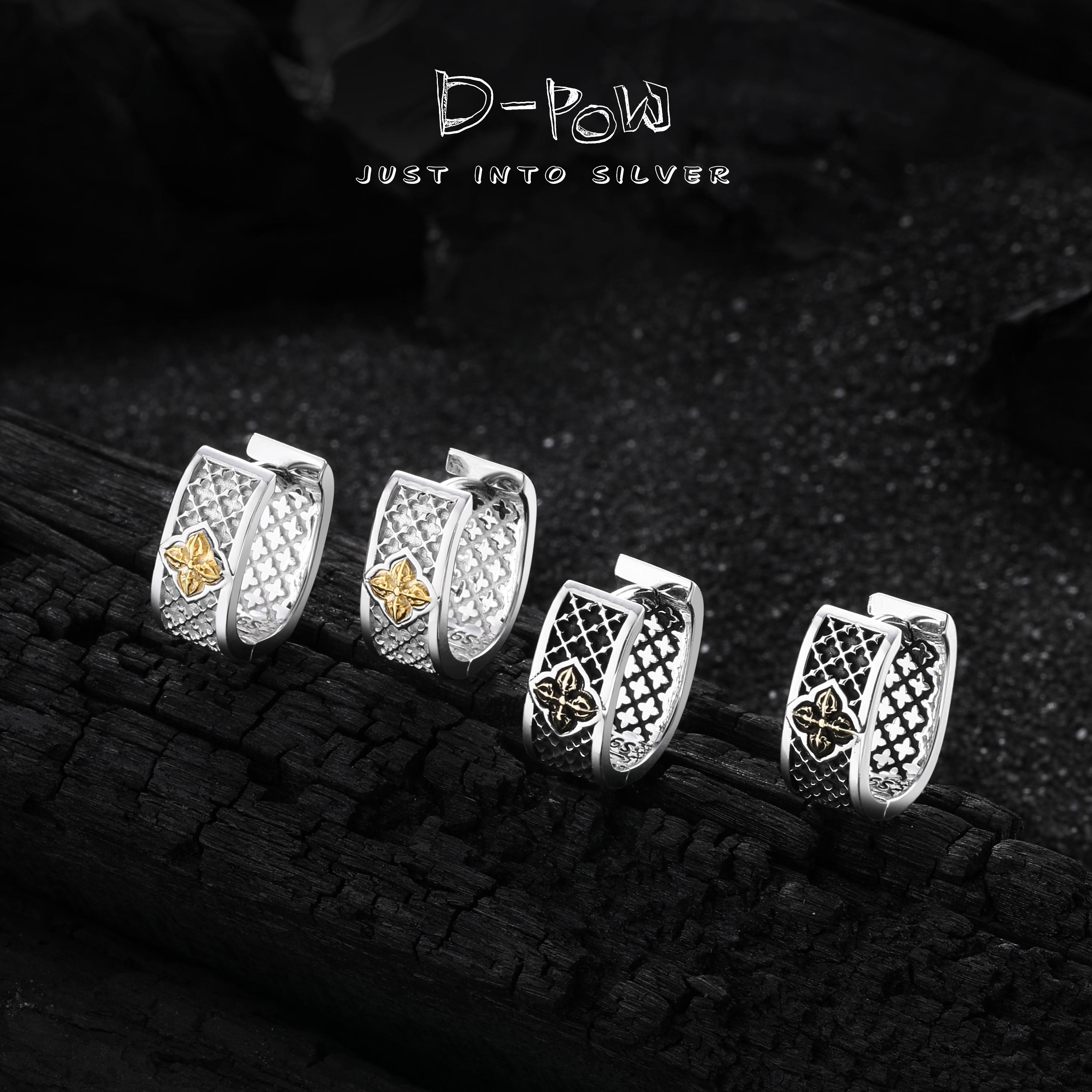 灯小炮 925银耳饰 杵花无上正等牌手工耳扣（7531）手工气质轻奢