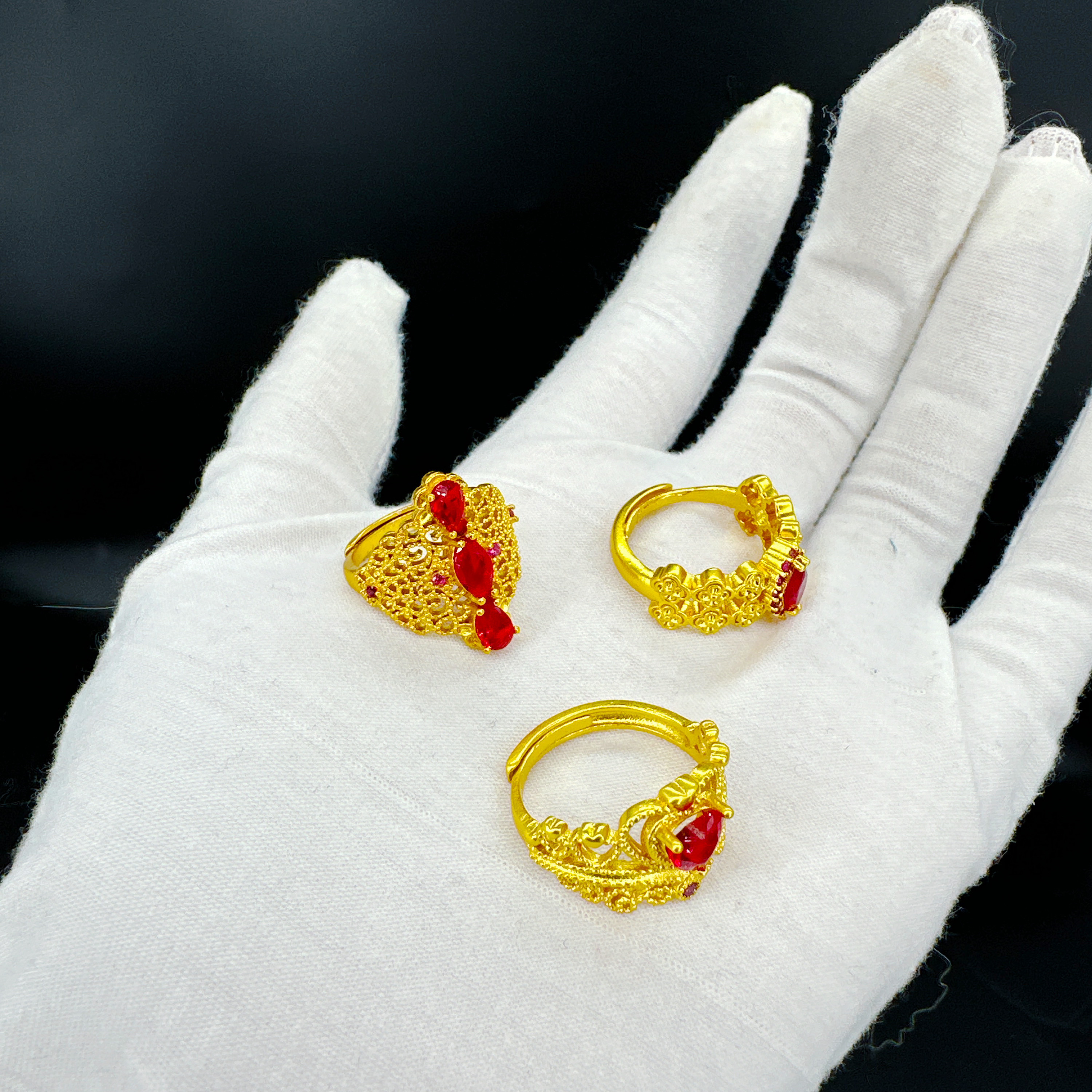 铜合金锆石戒指 #000304 Nipal 素款时尚精美简约叠戴