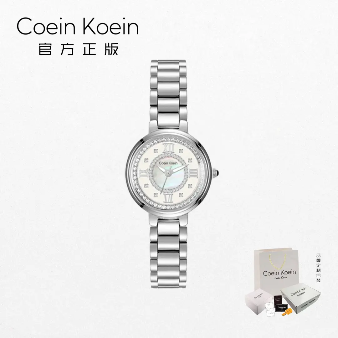Coein Koein【官方正版】CK1888魅雅昙花轻奢时尚夜光手表女士腕表