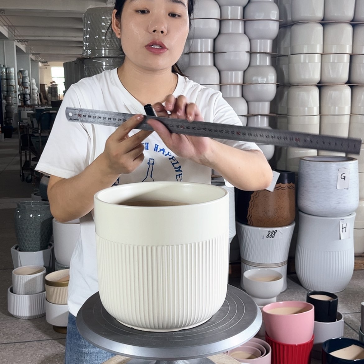 【闪购商品】陶瓷20CM以下口径21-20。奶绿