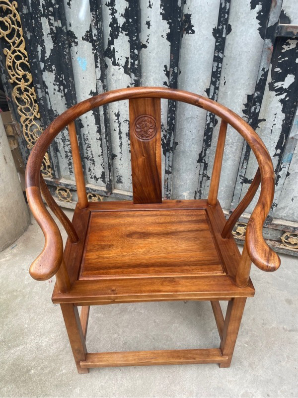 自然光 胡桃木圈椅 60-48-92-48