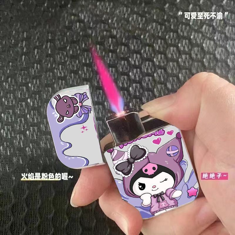创意个性卡通可爱防风打火机库洛米草莓熊KT猫高颜值送男女友礼物